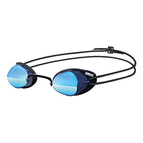 Gafas de natación Arena Sedix Mirror Race, azul ahumado y negro, color negro