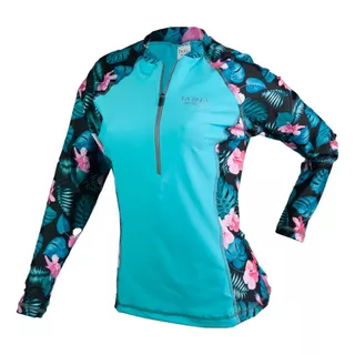 Remera Proteccion Uv Mujer Hibisco Taxia Outdoor