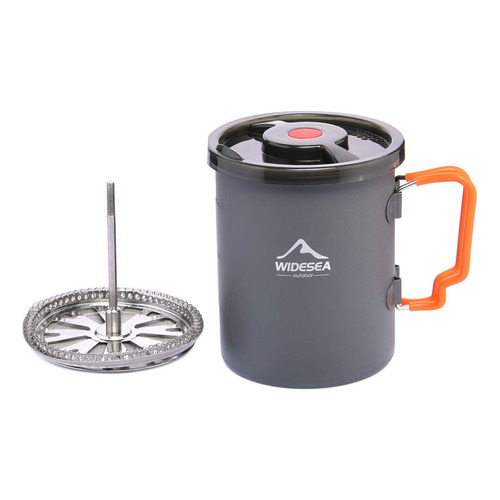 Widesea Cafetera De Camping 750ml Con Cafetera De Prensa Fr. Color Gris