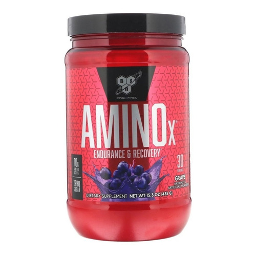 Suplemento en polvo BSN  AMINOx aminoácidos sabor grape en pote de 435g