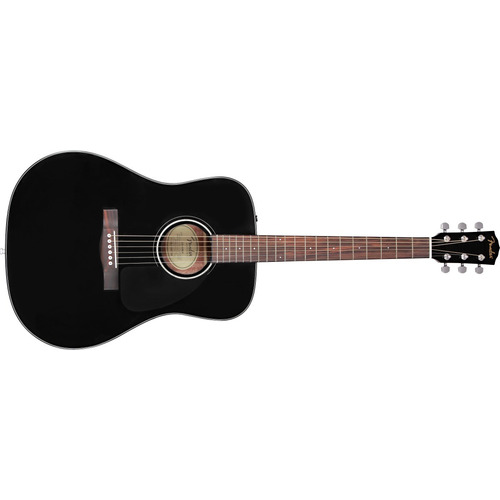 Guitarra Acústica Fender Cd-60 Dread V3 Blk, Con Estuche Color Black Orientación de la mano Diestro