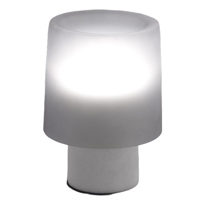 Velador De Mesa Rock-lm-a Base Marmol Tulipa Vidrio Gmg