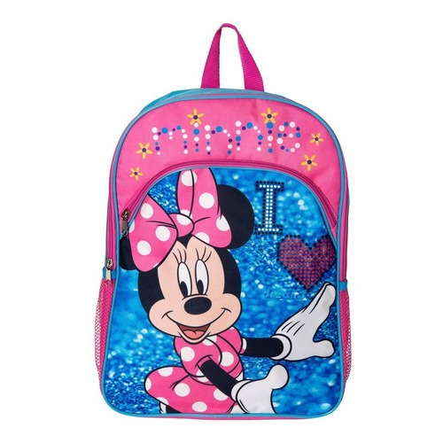 Minnie Mouse - Mochila Escolar - 16 - Intek - Disney Color Morado