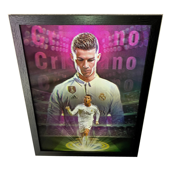 Cuadro Lenticular Cristiano Ronaldo 40x30 Cm 3 En 1 Cr7