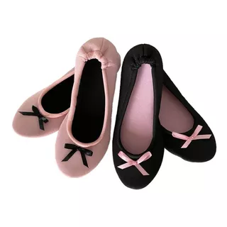 Pink & Black Flats Pantufla Eventos Bodas Xv Gifts Dub2m Urg