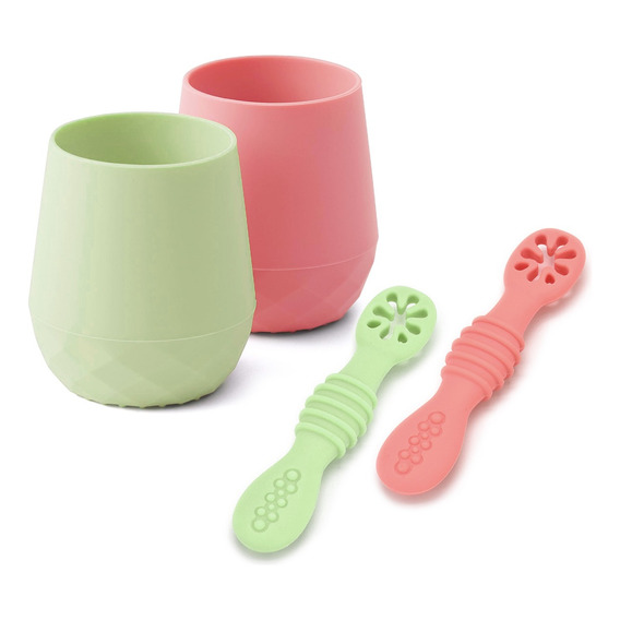 Set Alimentación Mini Cup+ Pre Cuchara De Aprendizaje Bebe