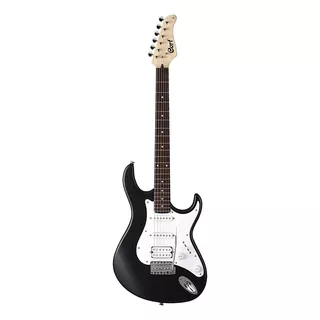 Guitarra Eléctrica Cort G Series G110 Double-cutaway De Álamo Satin Black Con Diapasón De Jatoba