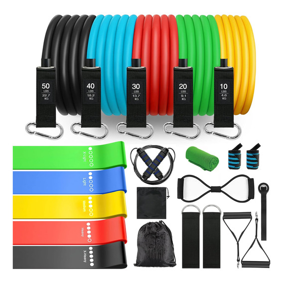 150lbs Kit De Banda Resistencia Ligas Para Ejercicio Fuerza