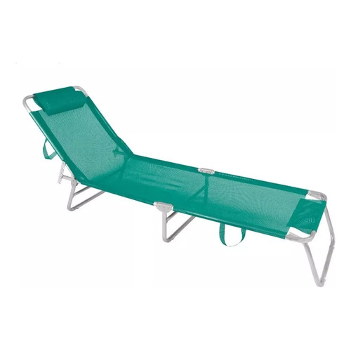 Mor reposera playa pileta cama reclinable aluminio tumbona color verde anís