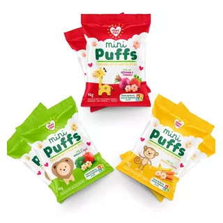  Mini Puffs Snack P/ Crianças- Cereal - 30 Unidades 15g