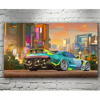 Cuadro Decorativo Arte Automóviles Supra Futurista 35x55cm