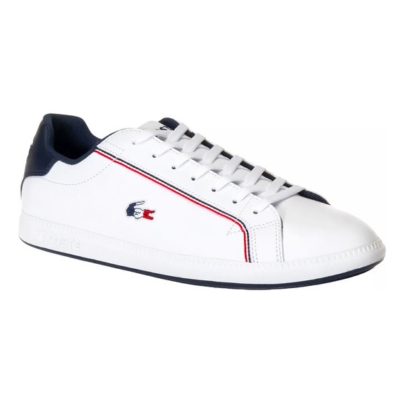 Tenis Lacoste Piel Modelo Graduate Tricolor Hombre