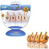 Juguemos Dreidel Jánuca El Juego 4 Draydels De Madera Instru