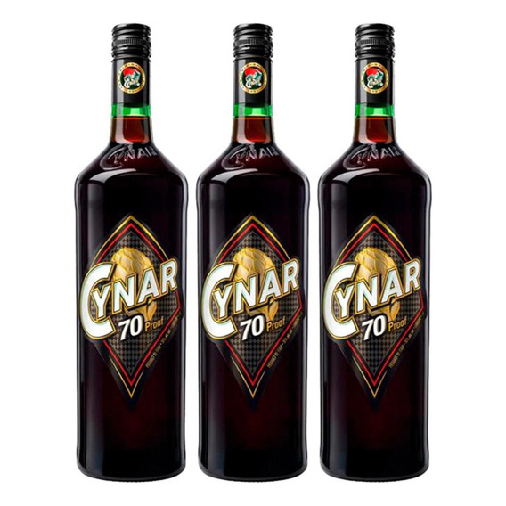 Aperitivo Cynar 70 Proof 750 Ml Fullescabio X3 Oferta