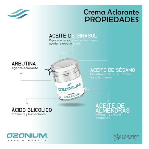 Crema Aclarante 30 Ml Ozonizada, Ozonium Ozon001