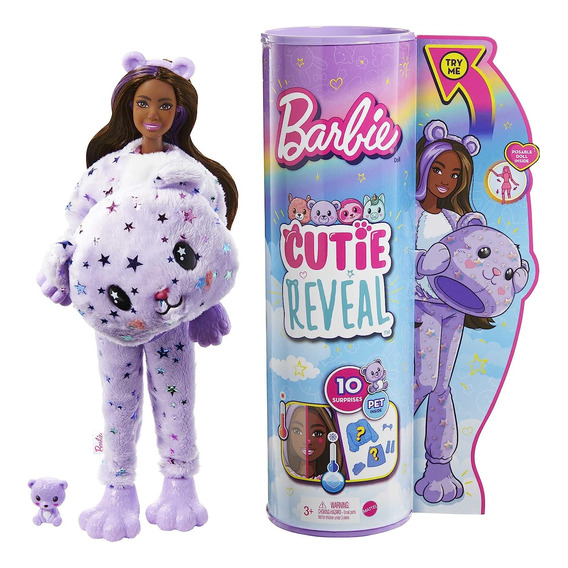 Barbie Cutie Reveal Serie Fantasía Muñeca Con Oso Teedy