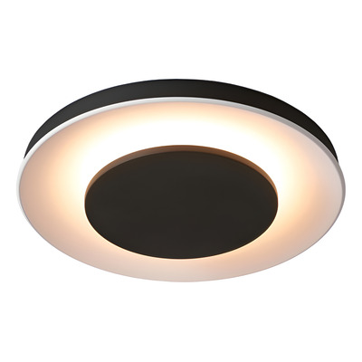 Plafon Led Flam M Negro 36w Aluminio Diseño Moderno