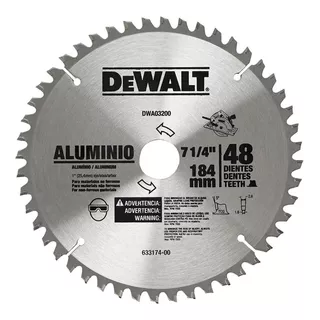 Disco De Sierra Circular Para Aluminio 7 1/4puLG 48 T Dewalt