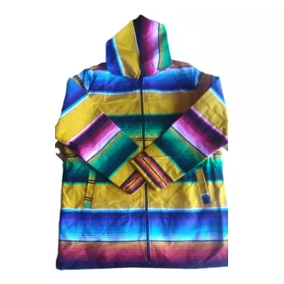 Chamarra De Sarape De Saltillo Artesanal, Casual, Moda