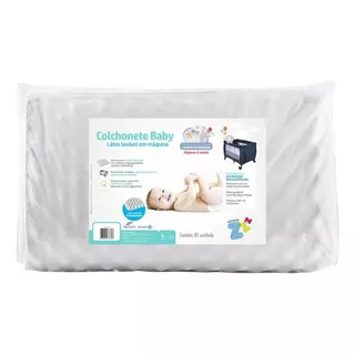 Colchon Bebe Latex 65 X 90 Color Blanco