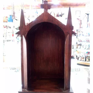 Capilla De Madera Y Vidrio 30 Cm