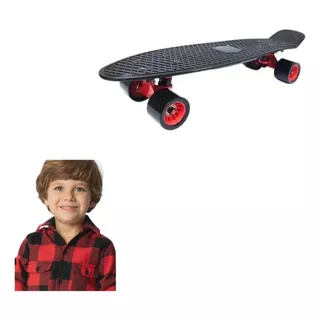 Mini Cruiser Skate Infantil Radical Estampa Preto - Dm Toys