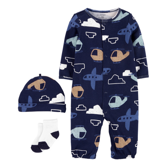 Pijama 3pc Aviones Algodon Carters 1l775410