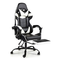 Silla Gamer Lumax Modelo Rom  Electroventas Color Negro/blanco Material Del Tapizado Piel Sintética