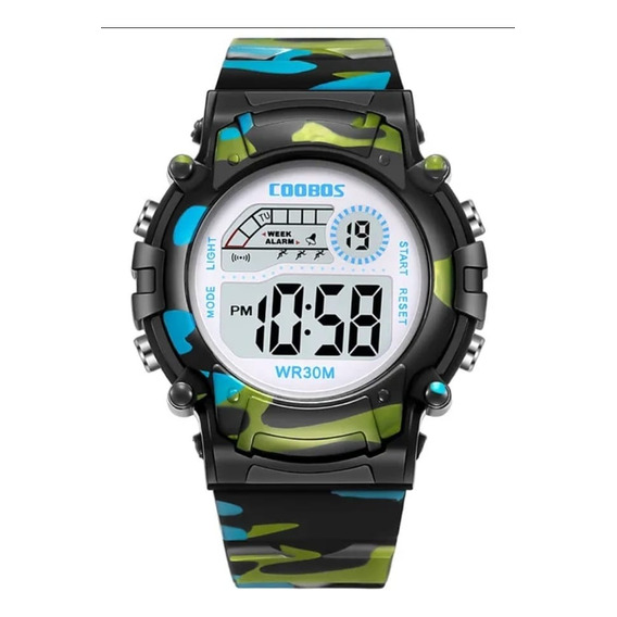 Reloj Deportivo Para Niños Diseño Militar Camuflaje