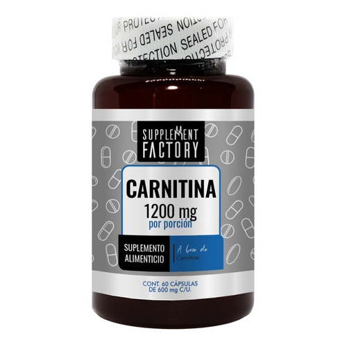 Carnitina 600 Mg, 60 Cápsulas, Calidad Premium Sabor Natural