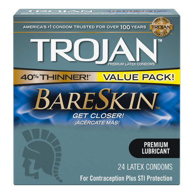 Condones Trojan Sensitivity Bareskin 100 Unidades