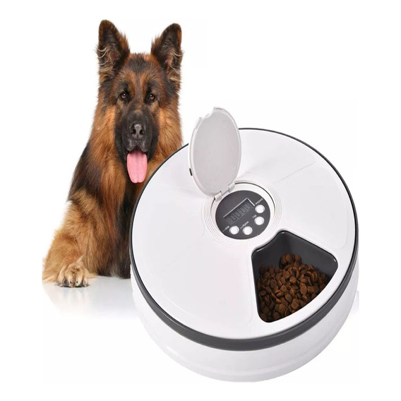   Plato Robot Automático Dispensador Alimentos Perros Gatos 
