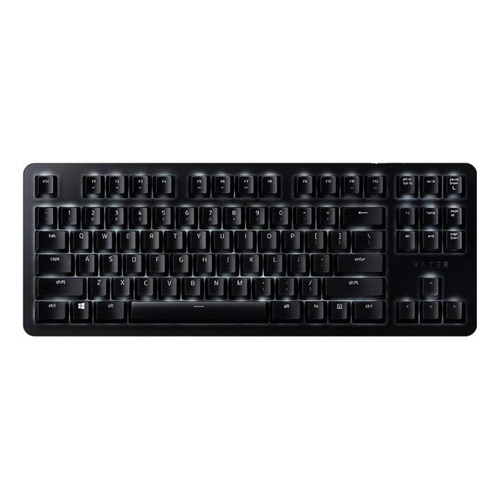 Teclado gamer Razer BlackWidow Lite QWERTY inglés US color black con luz blanca