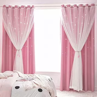 Cortinas Blackout Para Niños Dormitorio 132*214 Cm 1 Panel