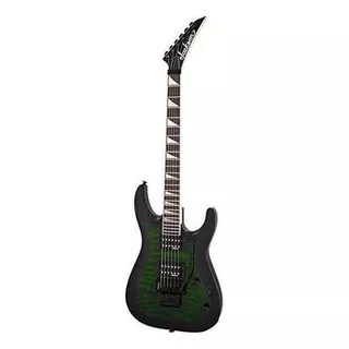 Guitarra Eléctrica Jackson Js Series Dinky Arch Top Js32q Dka De Álamo 2020 Transparent Green Burst Brillante Con Diapasón De Amaranto