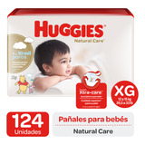 Pañales Huggies Natural Care - Paq 124 Un Talla Xg