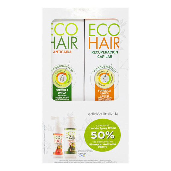 Eco Hair Kit Shampoo + Loción Tratamiento Anticaída Local 3c