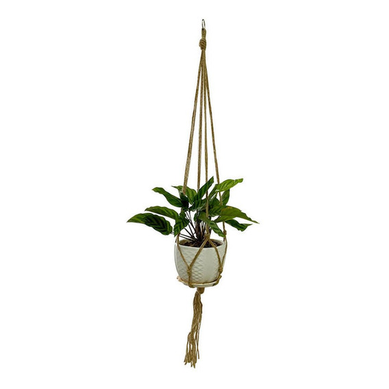 Colgador De Plantas Macramé Simple Café (a)