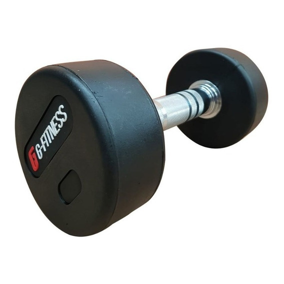 Mancuerna Redonda Gfitness Engomada 25kg Por Unidad Color Negro