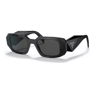 Lentes De Sol Prada Symbole Rectangular Shape Symbole Classic Black Silver Spr 17w 1ab-5s0