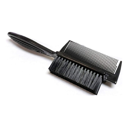 Peine Cepillo Fade Para Barba Barberia Con Peineta 2 En 1 Color Negro