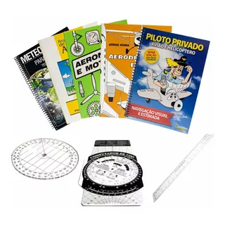 Kit Piloto Privado + Computador De Voo + Transferidor+regua