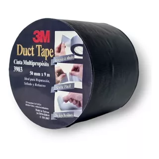 Duct Tape Marca 3m - Mod. 3903 Negra- Cinta Multiuso 50mmx9m