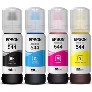 Tinta Epson T544 Original 70 Ml X4 Colores 544 L3110 L3150