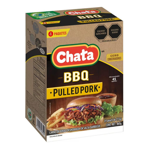 Bbq Pulled Pork Chata 4 Pack 860g