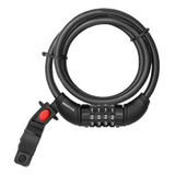 Candado Tipo Cable De Combinación 1m De 4 Dígitos Dogotuls Color Negro
