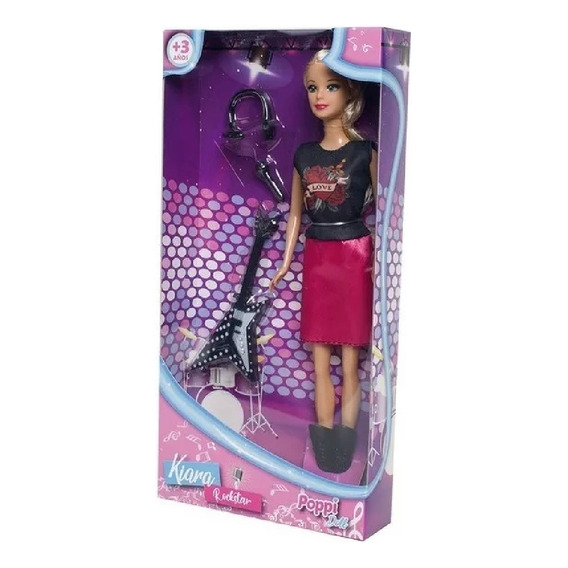 Muñeca Articulada Juguete Poppi Doll B408 Kiara Rockstar