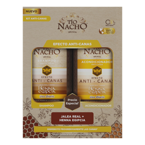 Pack Tío Nacho Anti Canas Shampoo + Acondicionador 415ml C/u