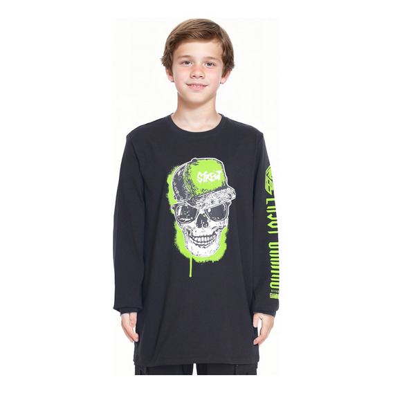 Polera Niño Calavera Negro Xi Fashion's Park