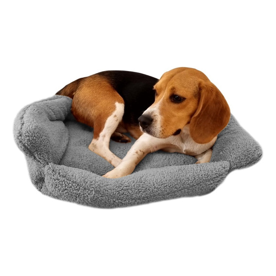 Cama Colchon Perro Gato Mascota Grande Cuadrado M Lavable Ax Color Gris